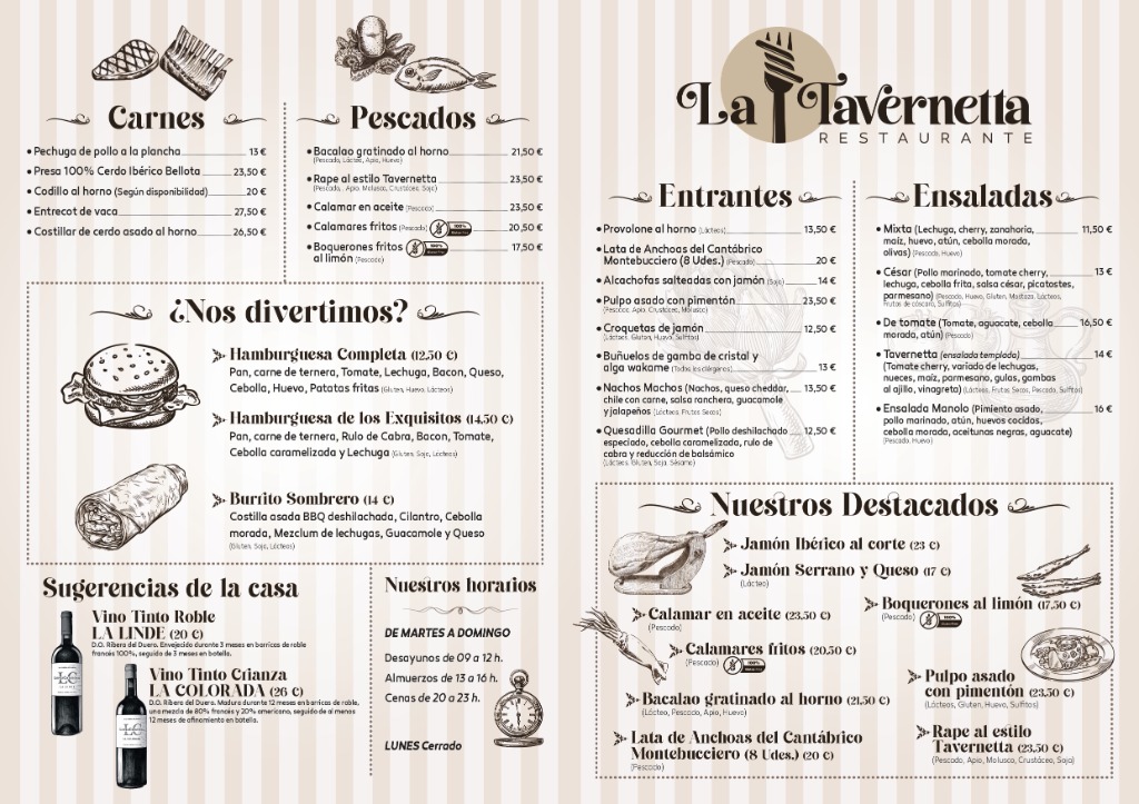 Carta Menu 2026 - Parte 1